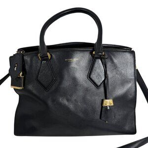 Michael Kors Collection Casey Satchel Crossbody Bag w/ Key Lock Charm